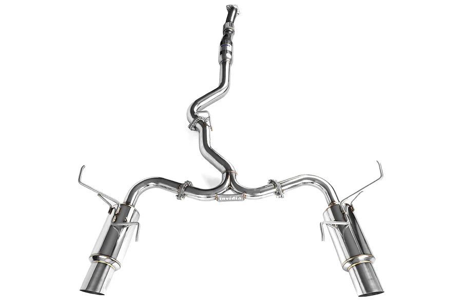 Invidia 08+ Subaru WRX/STI 4dr N1 Twin Outlet Single Layer Tip SS Cat-Back Exhaust - HS11STIGTP