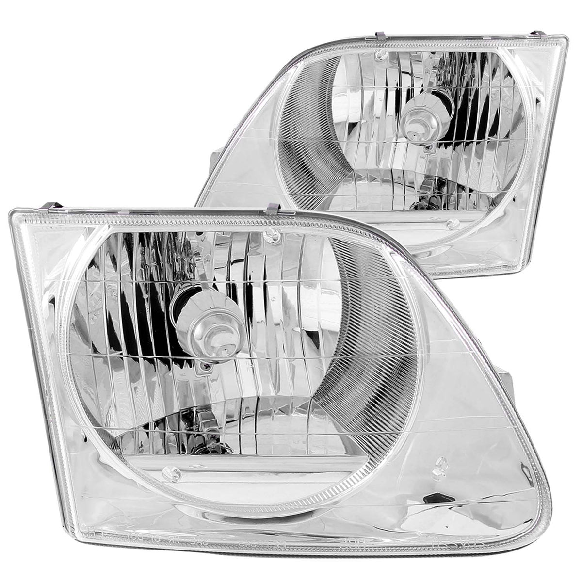 ANZO 1997-2003 Ford F-150 Crystal Headlights Chrome - 111030 for 1997-2004 Ford F 150 - front view