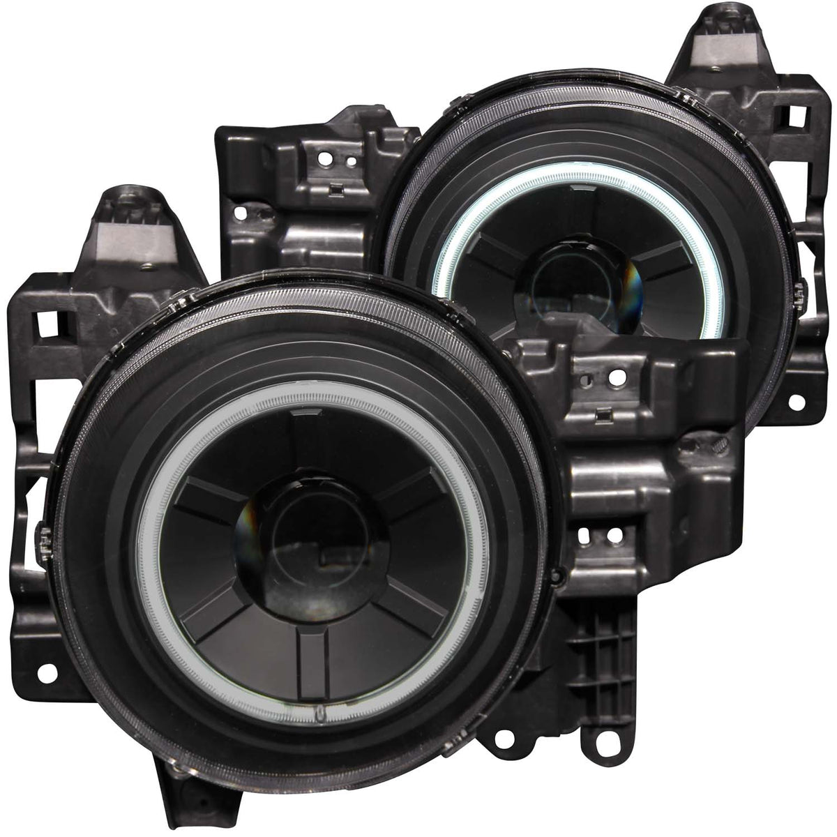 ANZO 2007-2013 Toyota Fj Cruiser Projector Headlights w/ Halo Black - 111116 for 2007-2014 Toyota FJ Cruiser - front view