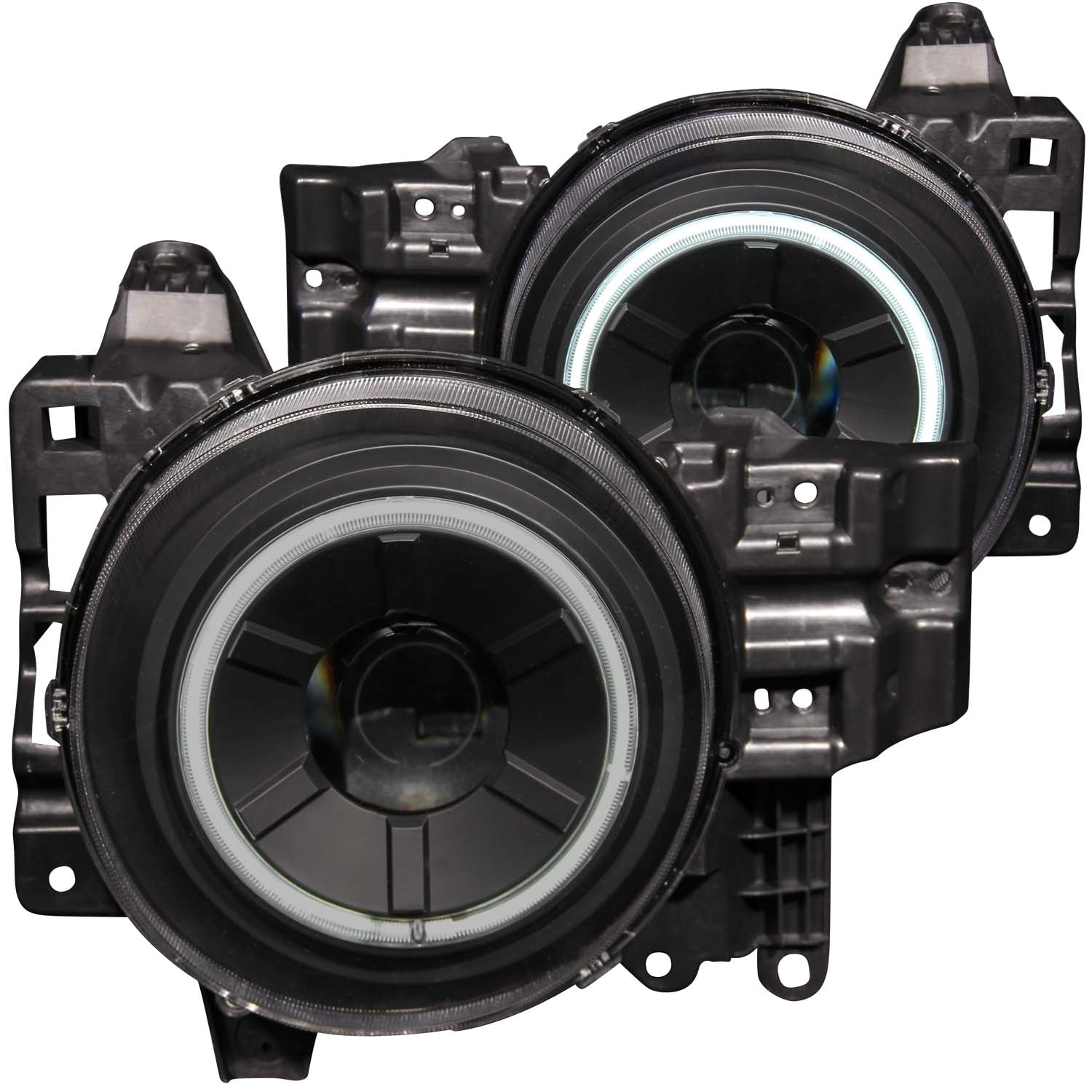 ANZO 2007-2013 Toyota Fj Cruiser Projector Headlights w/ Halo Black - 111116 for 2007-2014 Toyota FJ Cruiser - front view