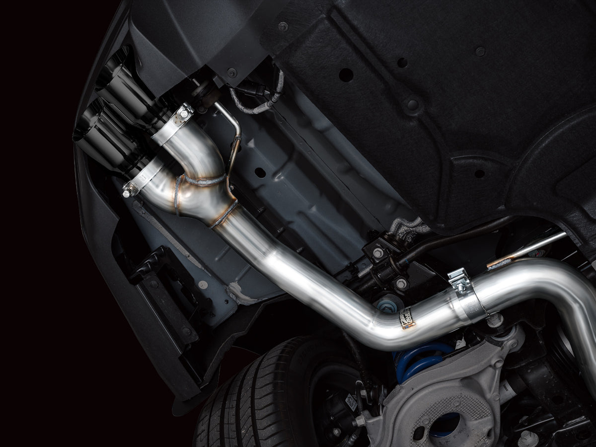AWE 2024 Ford Mustang GT Fastback S650 RWD Track Edition Catback Exhaust w/ Quad Diamond Black Tips - 3020-43650
