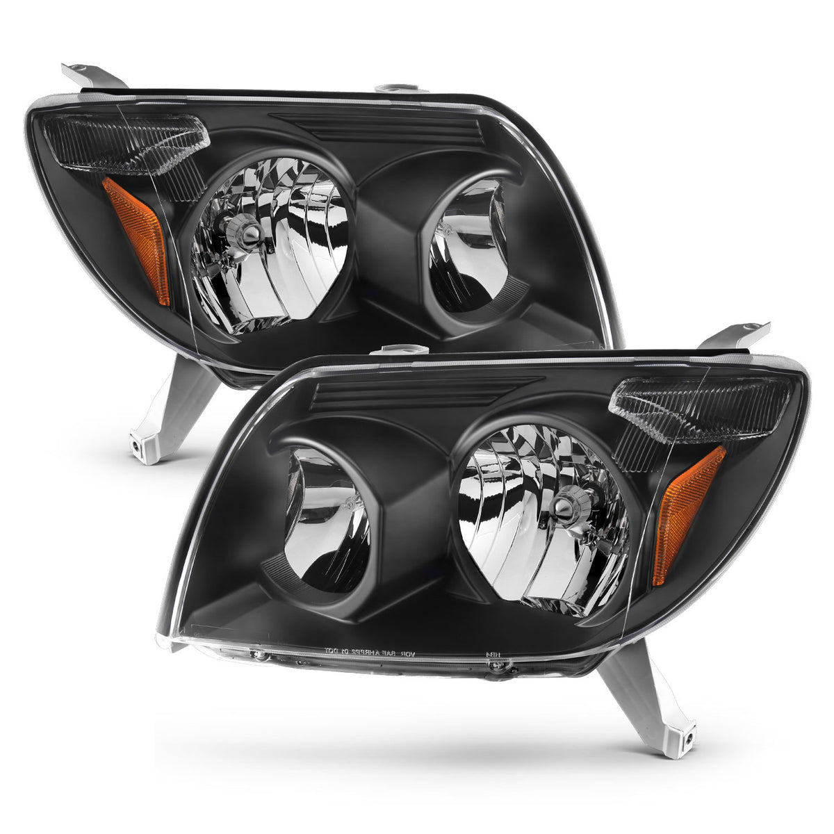 ANZO 2003-2005 Toyota 4Runner Crystal Headlights Black - 111394 for 2003-2005 Toyota 4Runner - front view