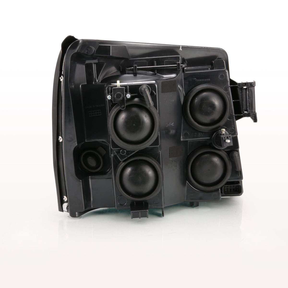 ANZO 2003-2006 Cadillac Escalade Crystal Headlight Black Amber - 111423 for 2003-2006 Cadillac Escalade - front view