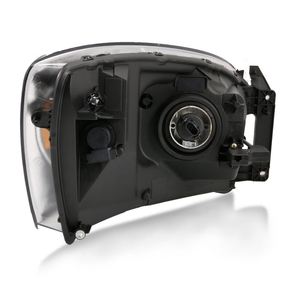 ANZO 2006-2009 Dodge Ram 1500 Crystal Headlight  Black Amber - 111427 for 2006-2009 Dodge Ram 1500 - front view