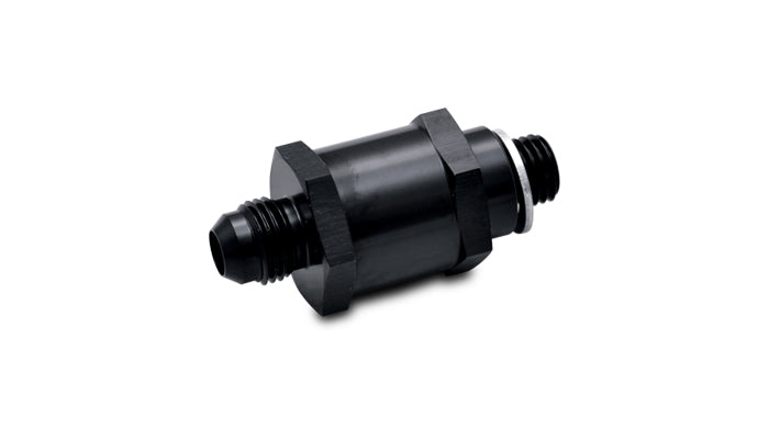Vibrant Fuel Pump Check Valve -8AN Male Flare to 12mm x 1.5 Metric - 11199