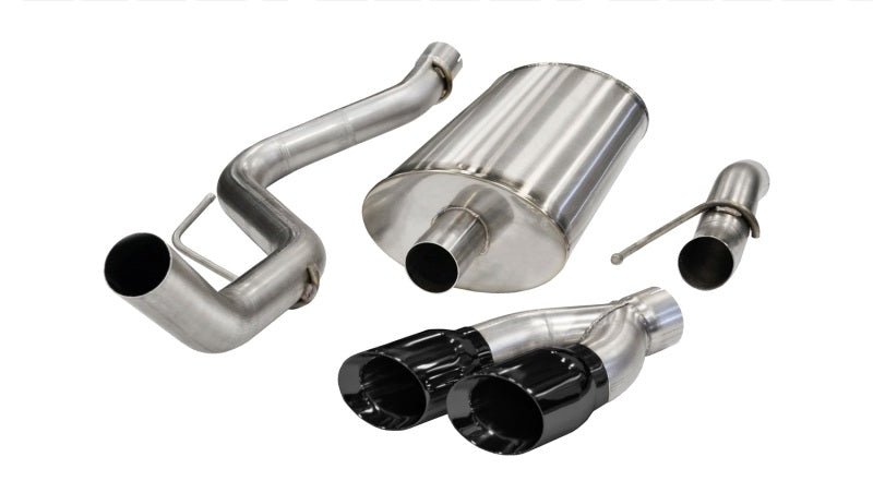 Corsa 2010-2010 Ford F-150 Raptor 5.4L V8 Black Sport Cat-Back Exhaust - 14388BLK