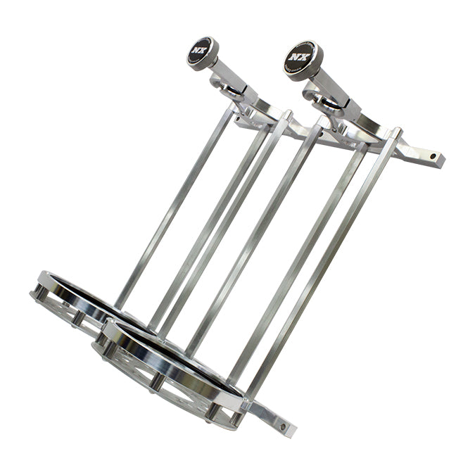 Nitrous Express Stand Up Dual Billet Bottle Bracket for 15lb Bottle (Flat Mount) - 11208SB-15
