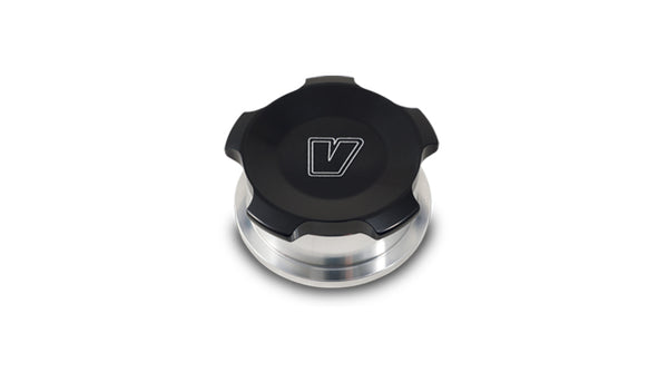 Vibrant 2in OD Aluminum Weld Bungs w/ Anodized Black Aluminum Threaded Cap (incl. O-Ring) - 11291