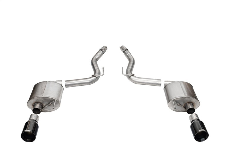 Corsa 2024 rd MustangGT Touring Axle-Back Ex.Sys 3.0in Dual Rear Exit w/4.5in Blk PVD StraightCutTip - 21257BLK