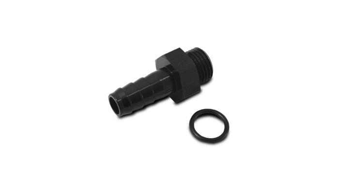 Vibrant Aluminum Male -6AN ORB to 5/16in Barb w/O-Ring - Anodized Black - 11316