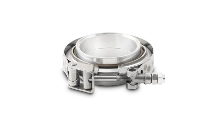 Vibrant AL V-B Flange Assembly 3.5in OD Tubing incl 2 AL V-b flanges 1 SS V-B Clamp 1 Viton O-Ring - 11492