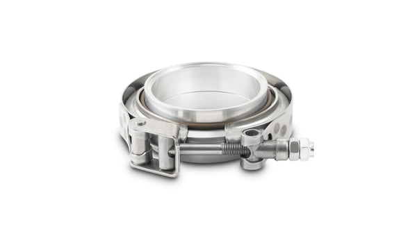 Vibrant AL V-B Flange Assembly 3.5in OD Tubing incl 2 AL V-b flanges 1 SS V-B Clamp 1 Viton O-Ring - 11492