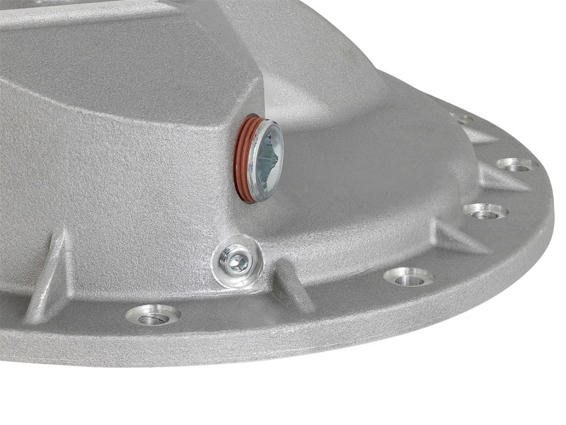 aFe Power Rear Differential Cover Raw w/Machined Fins Street Ser. 16-17 Nissan Titan XD (AAM 9.5-14) - 46-70360