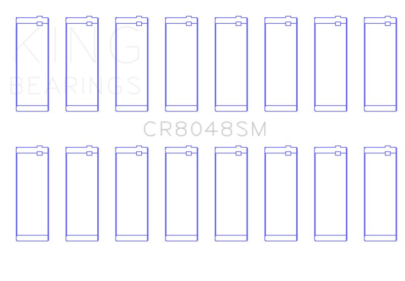 King Engine Bearings Chrysler 345/370 16V (Size +1.0mm) Connecting Rod Bearing Set - CR8048SM1.0
