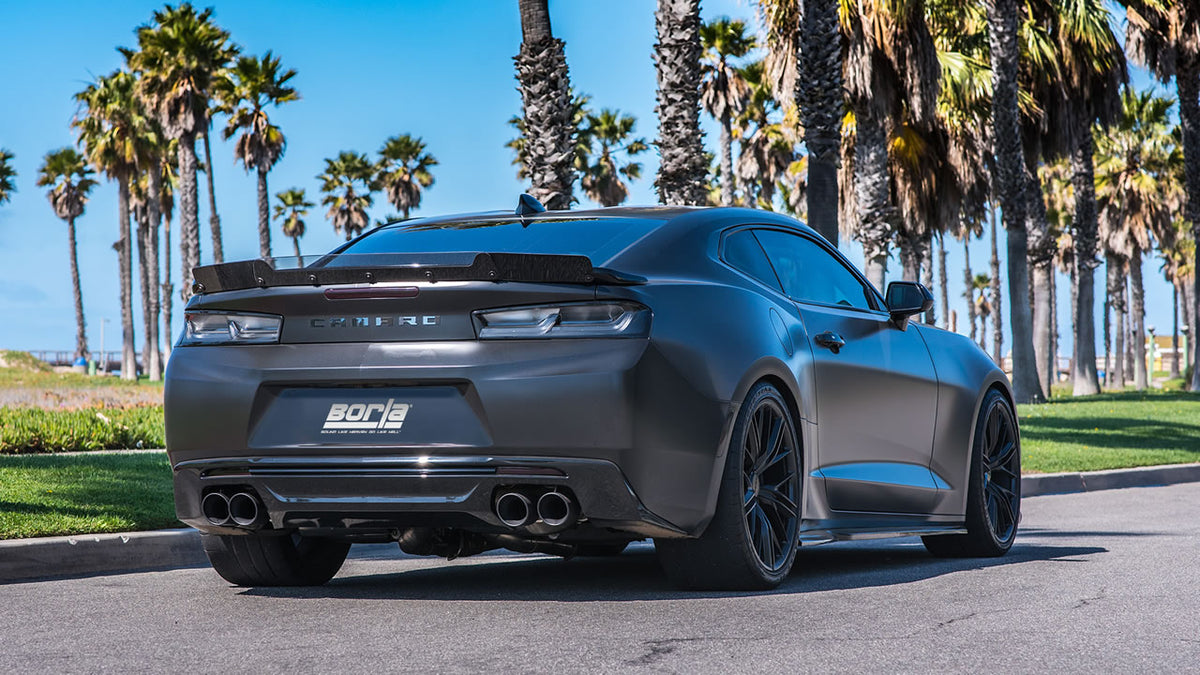 Borla 2016-2018 Chevrolet Camaro SS AT/MT RWD Ceramic Black S-Type Exhaust (w/ Dual Mode Valves)