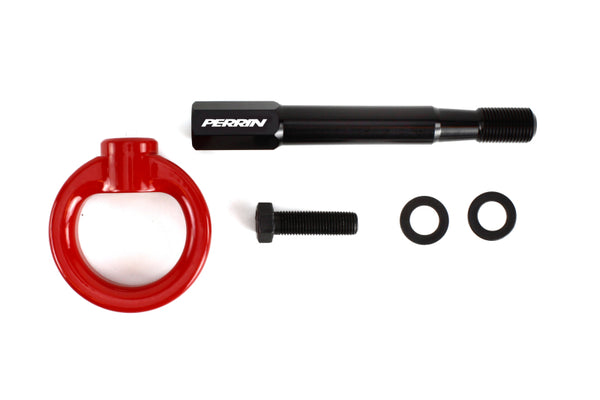 Perrin 18-21 WRX/STI / 13-20 BRZ / 17-20 Toyota 86 Front Tow Hook Kit - Red - PSP-BDY-235RD for 2015-2021 Subaru WRX STI - fr