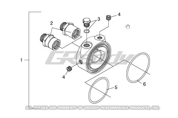 GReddy - GReddy Oil Filter Block Sensor Adapter - Universal - 12401160