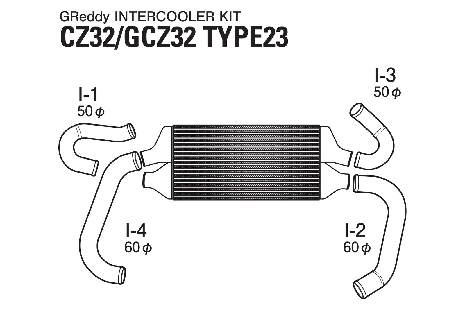 GReddy - GREDDY Intercooler Kit T-23f Z32 - 12020207
