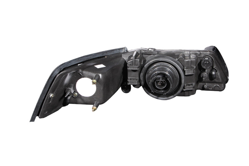 ANZO 1999-2004 Ford Mustang Crystal Headlights Black - 121040