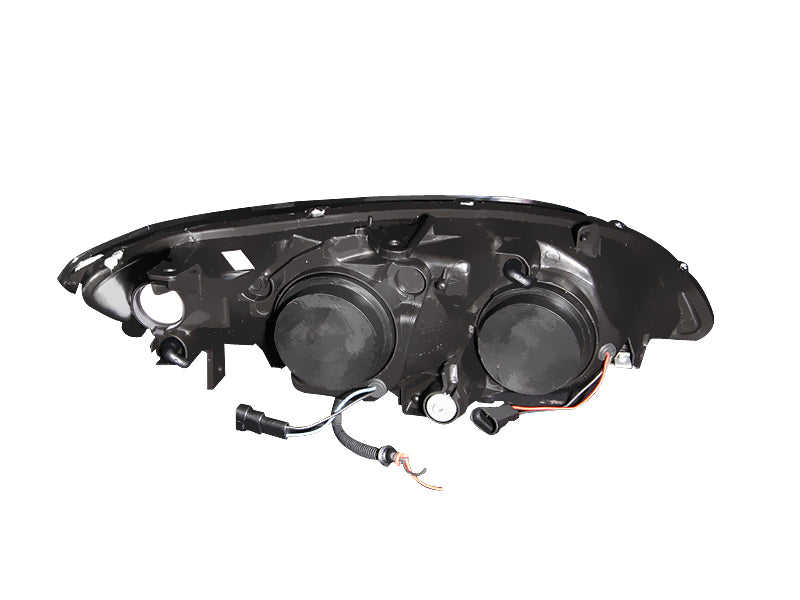 ANZO 2004-2005 Honda Civic Projector Headlights w/ Halo Black - 121059