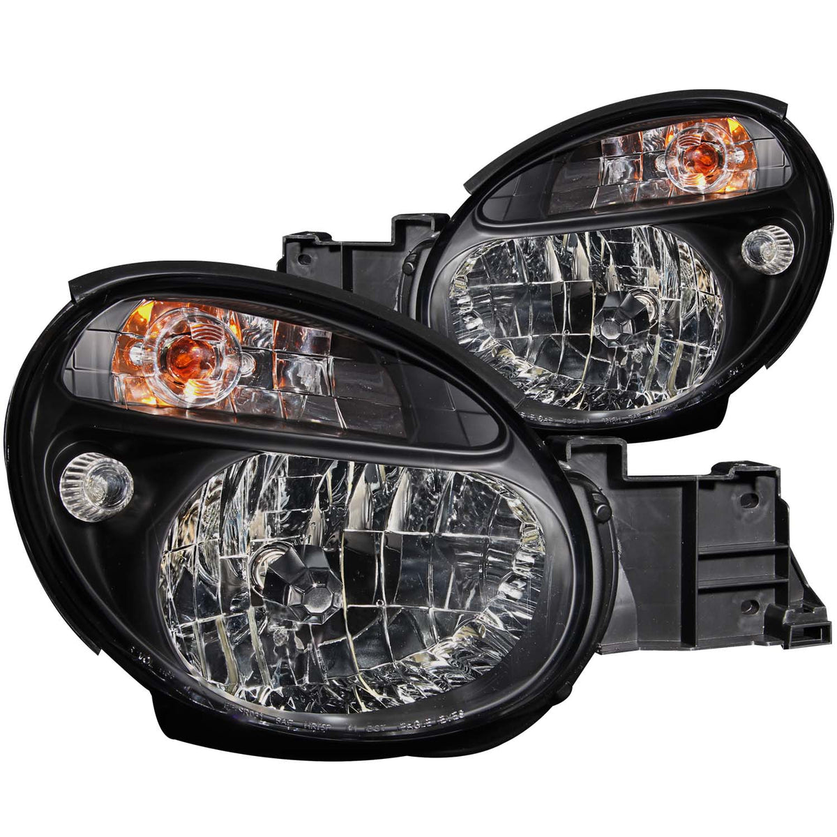 ANZO 2002-2003 Subaru Impreza Crystal Headlights Black - 121121 for 2002-2003 Subaru Impreza - front view