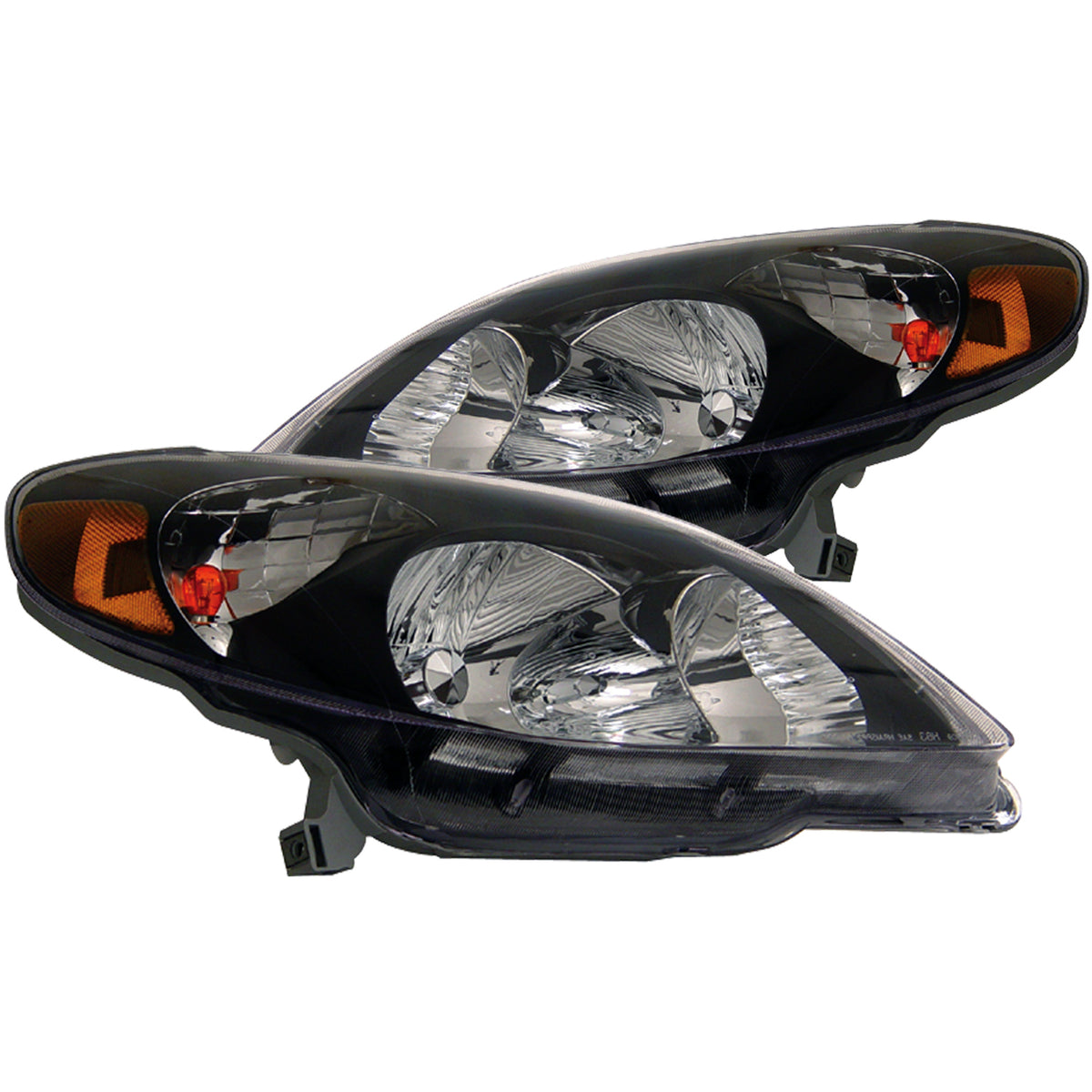 ANZO 2003-2008 Toyota Matrix Crystal Headlights Black - 121133 for 2003-2008 Toyota Matrix - front view