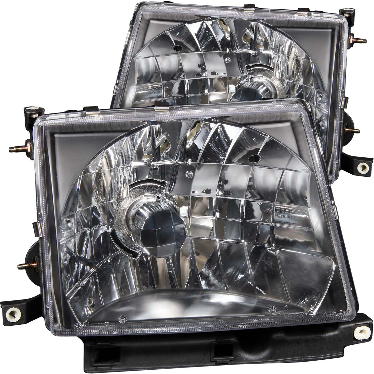 ANZO 1997-2000 Toyota Tacoma Crystal Headlights Black - 121139 for 1997-2000 Toyota Tacoma - front view