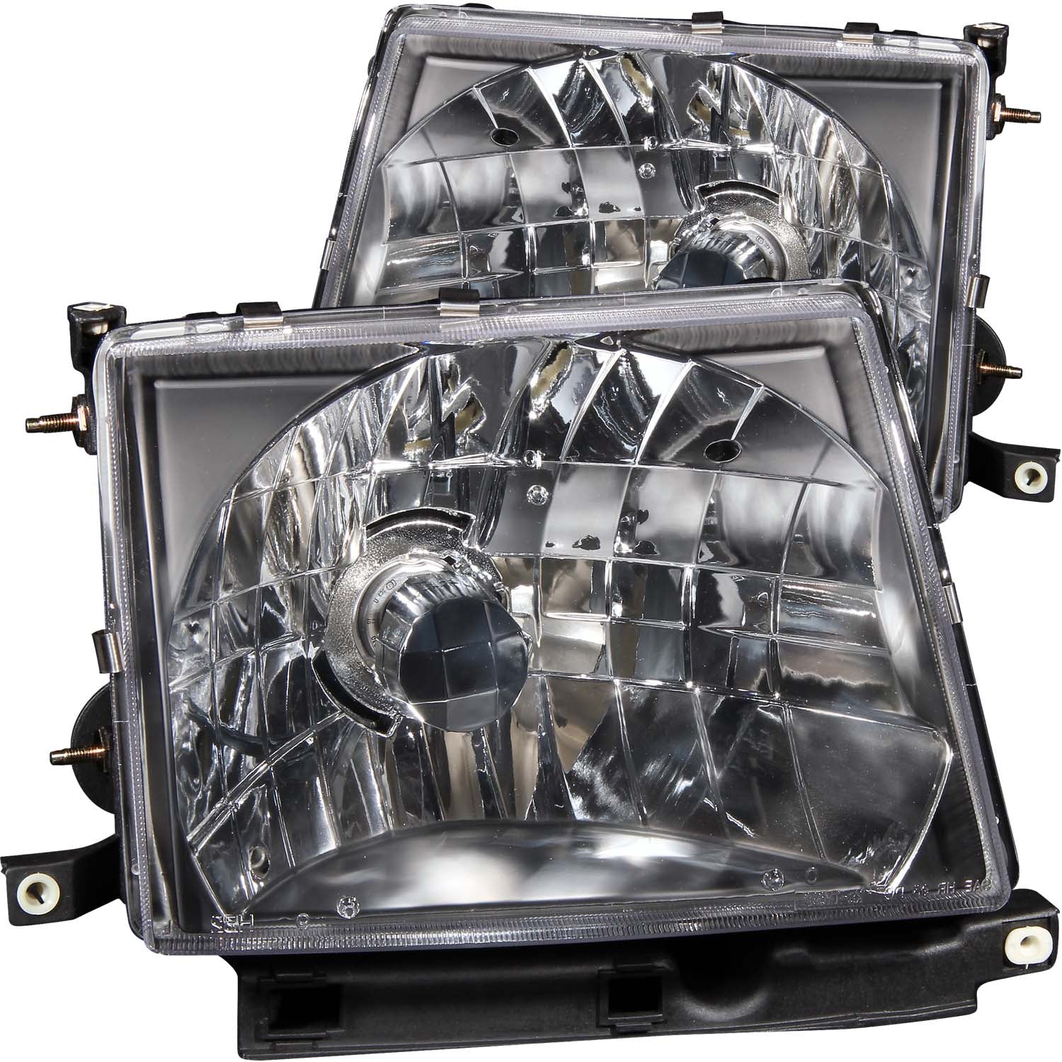 ANZO 1997-2000 Toyota Tacoma Crystal Headlights Black - 121139 for 1997-2000 Toyota Tacoma - front view