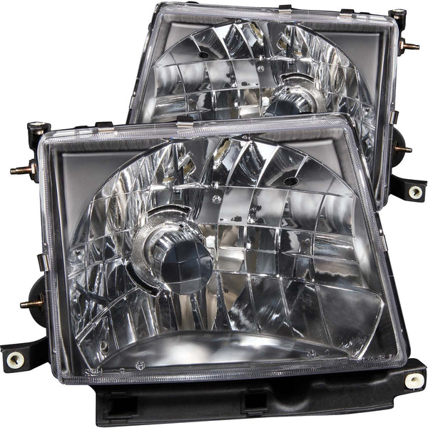 ANZO 1997-2000 Toyota Tacoma Crystal Headlights Black - 121139 for 1997-2000 Toyota Tacoma - front view