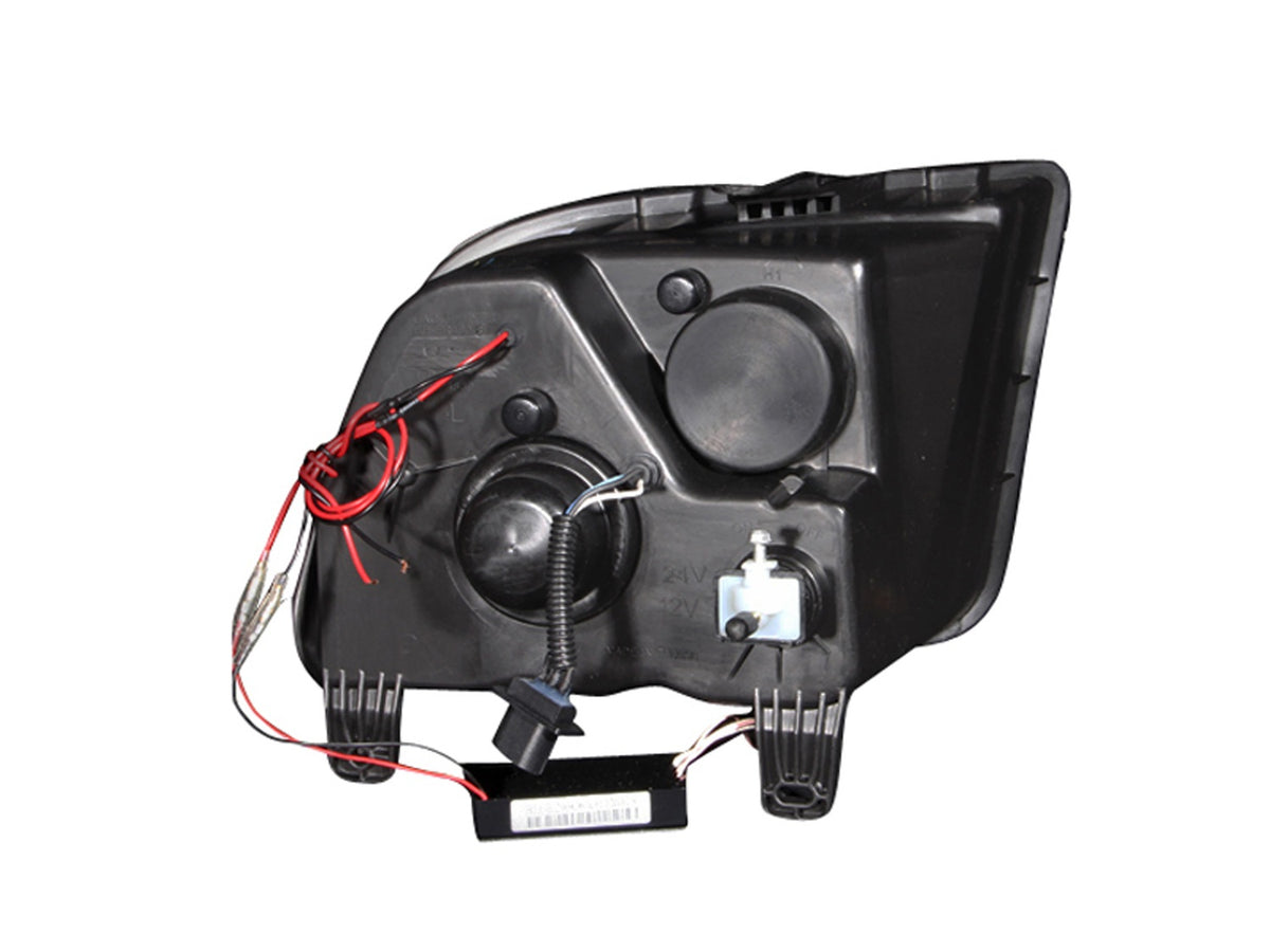 ANZO 2005-2009 Ford Mustang Projector Headlights w/ Halo Black - 121166