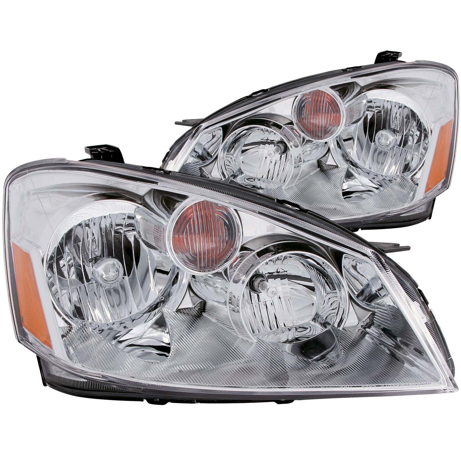 ANZO 2005-2006 Nissan Altima Crystal Headlights Chrome - 121294 for 2005-2006 Nissan Altima - front view