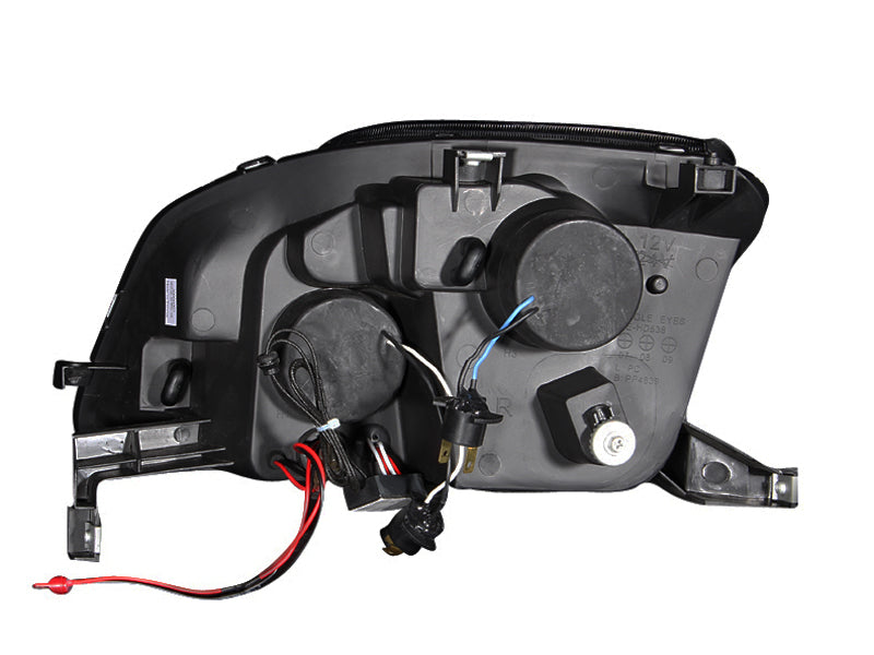 ANZO 1997-2001 Honda Prelude Projector Headlights w/ Halo Black w/ LED - 121341