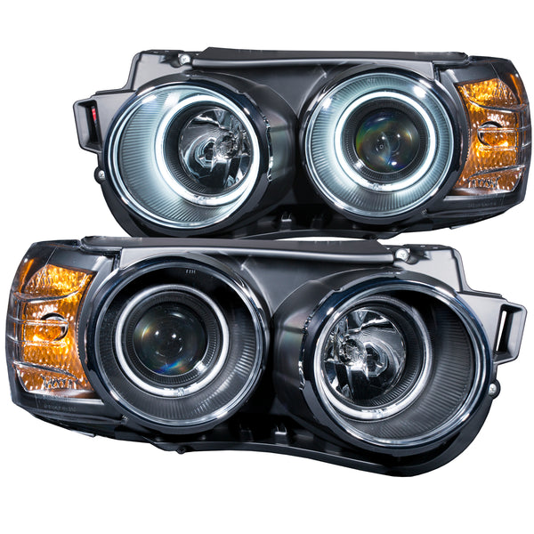 ANZO 2012-2015 Chevrolet Sonic Projector Headlights w/ Halo Black (CCFL) - 121488 for 2012-2015 Chevrolet Sonic - front view