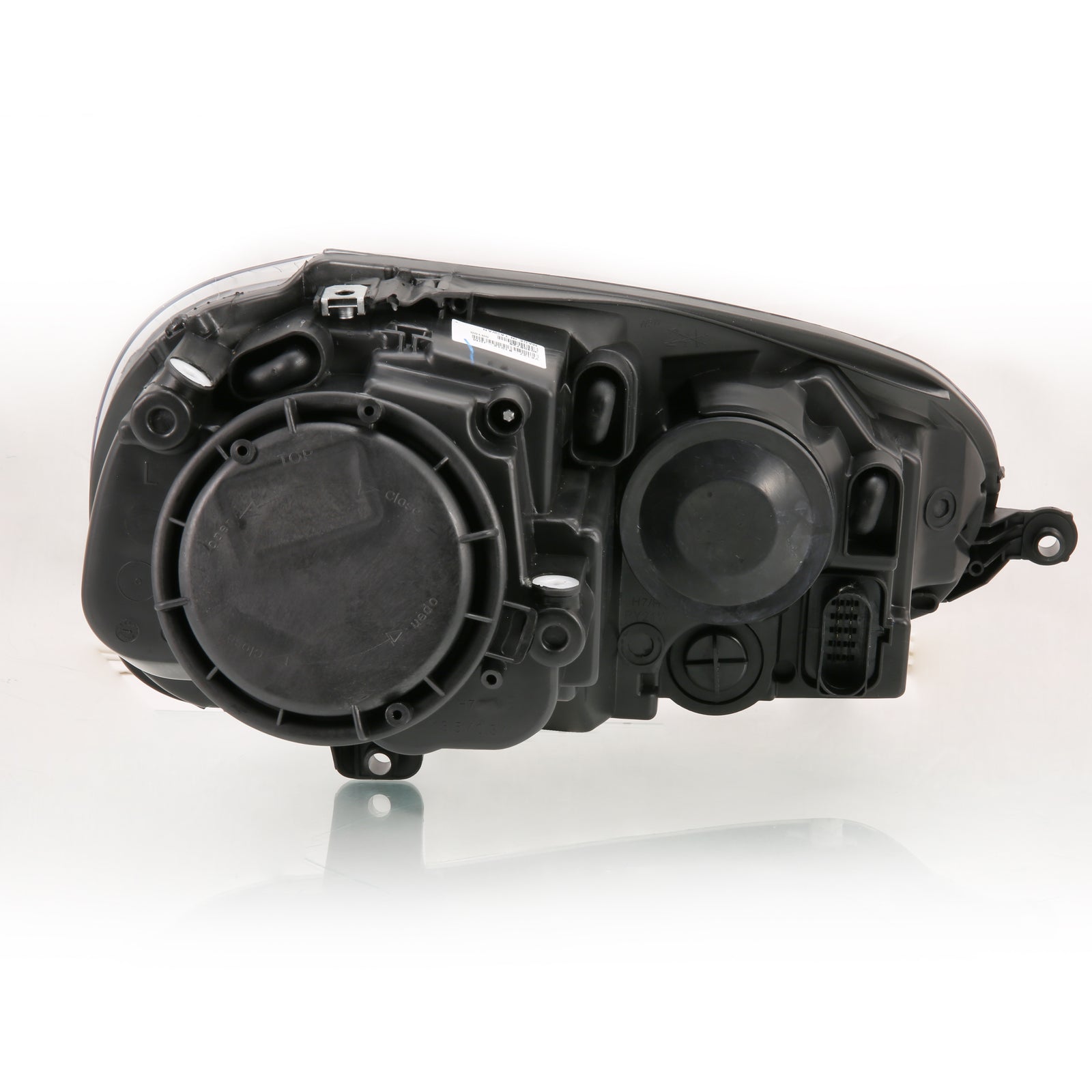 ANZO 2006-2009 Volkswagen Us Rabbit Crystal Headlight Black (Halogen Only) - 121542 for 2005-2010 Volkswagen Jetta - front vi