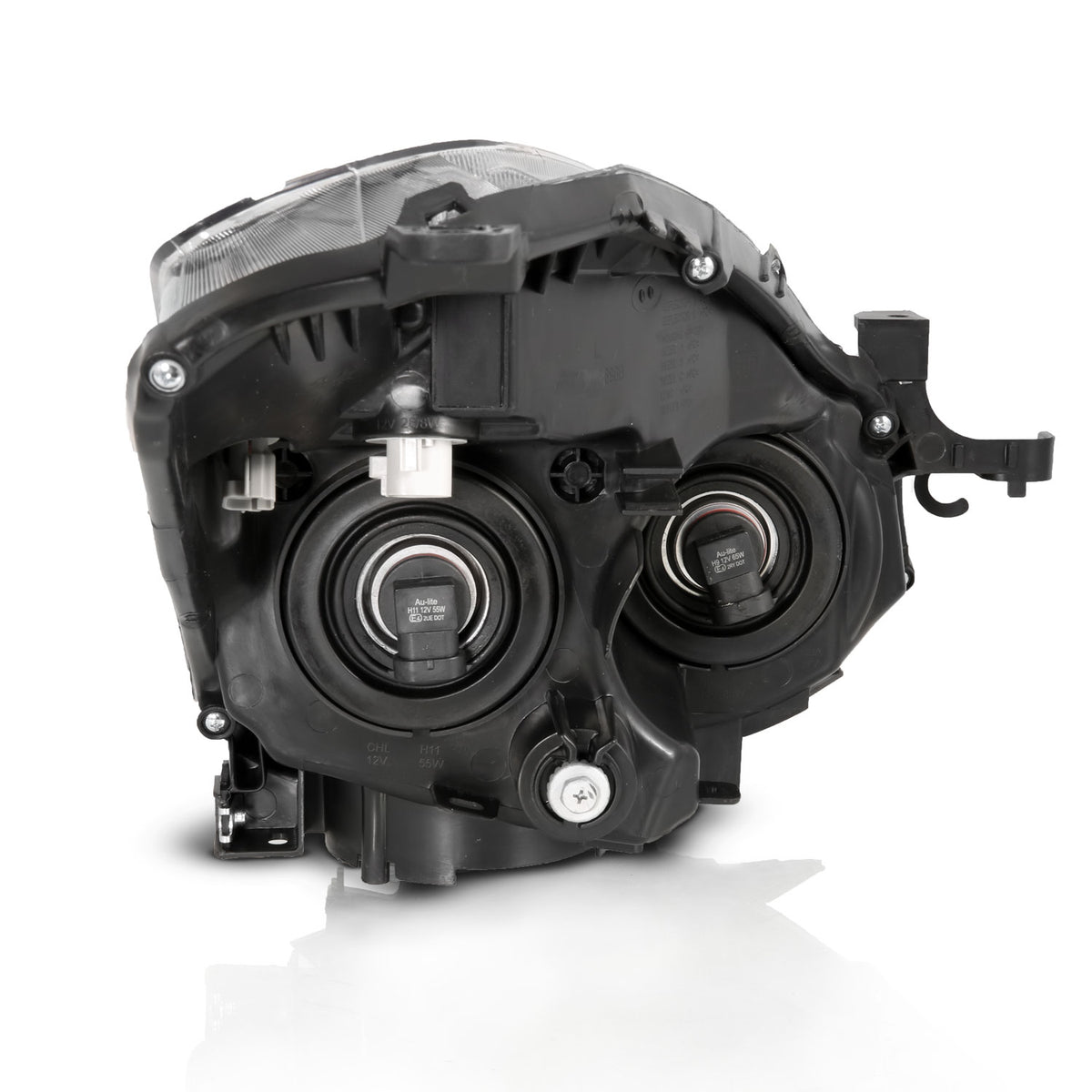 ANZO 2010-2013 Nissan Altima Projector Headlight Black (Halogen Type) - 121548 for 2010-2013 Nissan Altima - front view