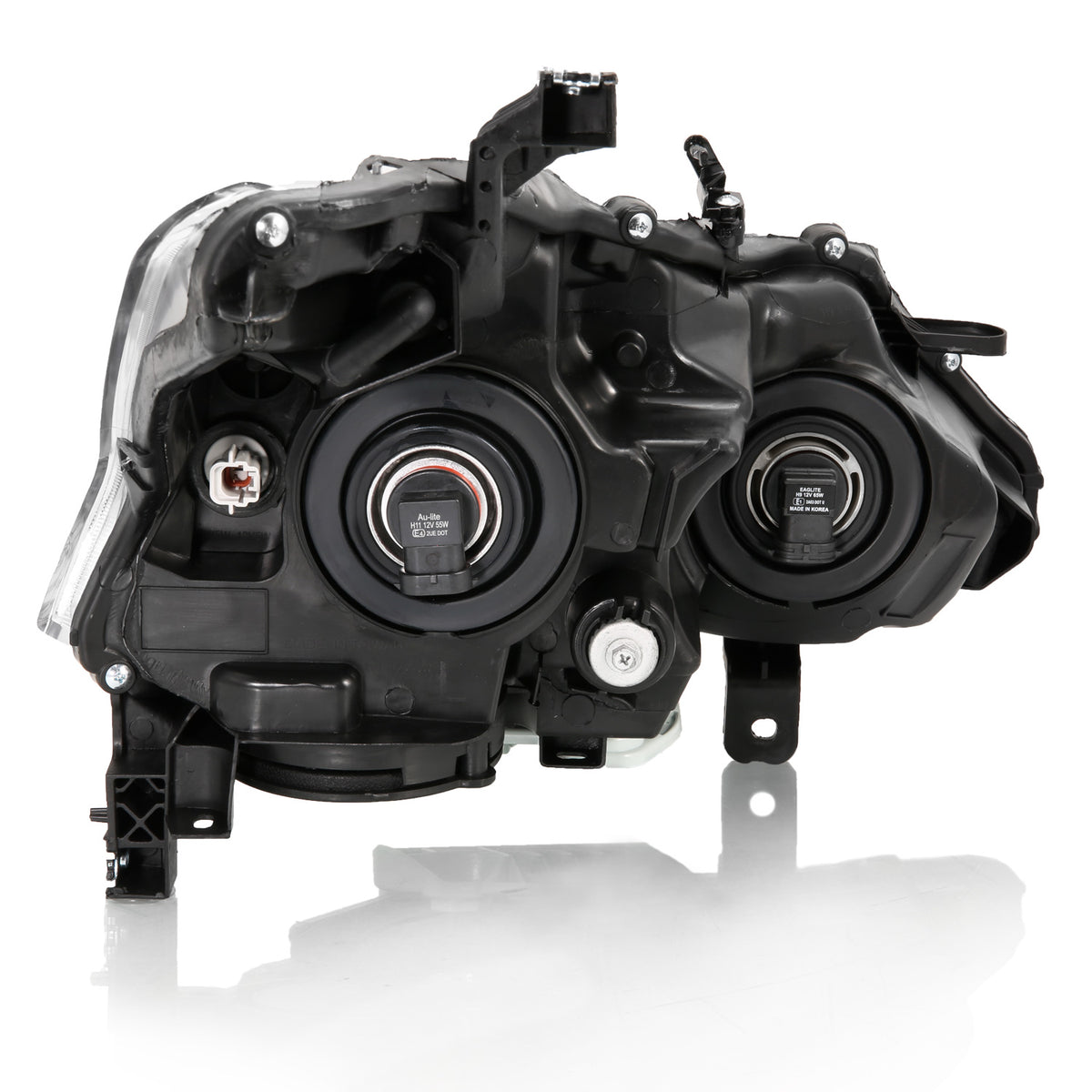 ANZO 2013-2015 Nissan Altima Projector Headlight Chrome Amber - 121550 for 2013-2015 Nissan Altima - front view