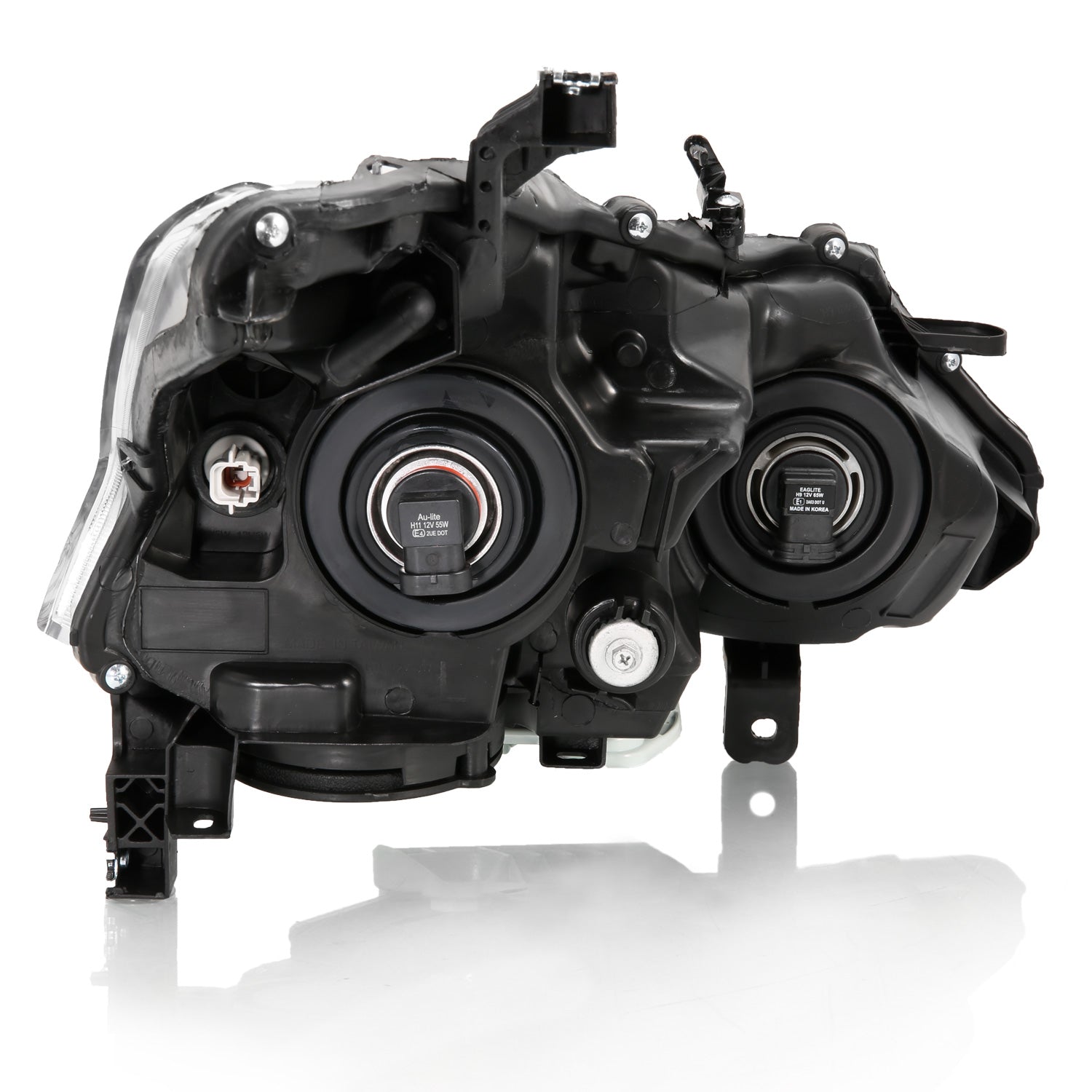 ANZO 2013-2015 Nissan Altima Projector Headlight Chrome Amber - 121550 for 2013-2015 Nissan Altima - front view