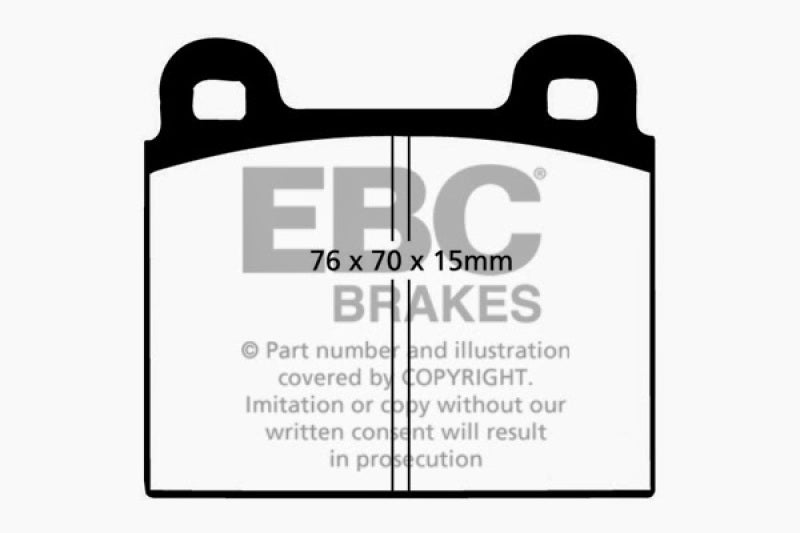 EBC 69-75 Ferrari 246 Dino 2.4 Yellowstuff Front Brake Pads - DP4103R