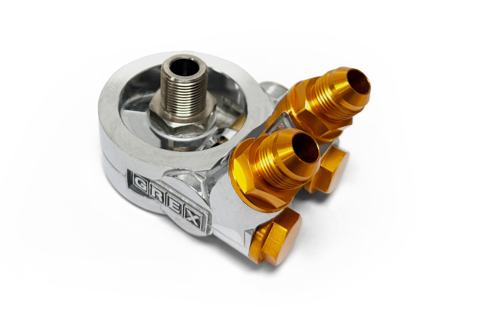 GReddy - 8AN Type-e Oil Cooler Block, Eng: M20x1.5, Filter: 3/4-16UNF - 12401125