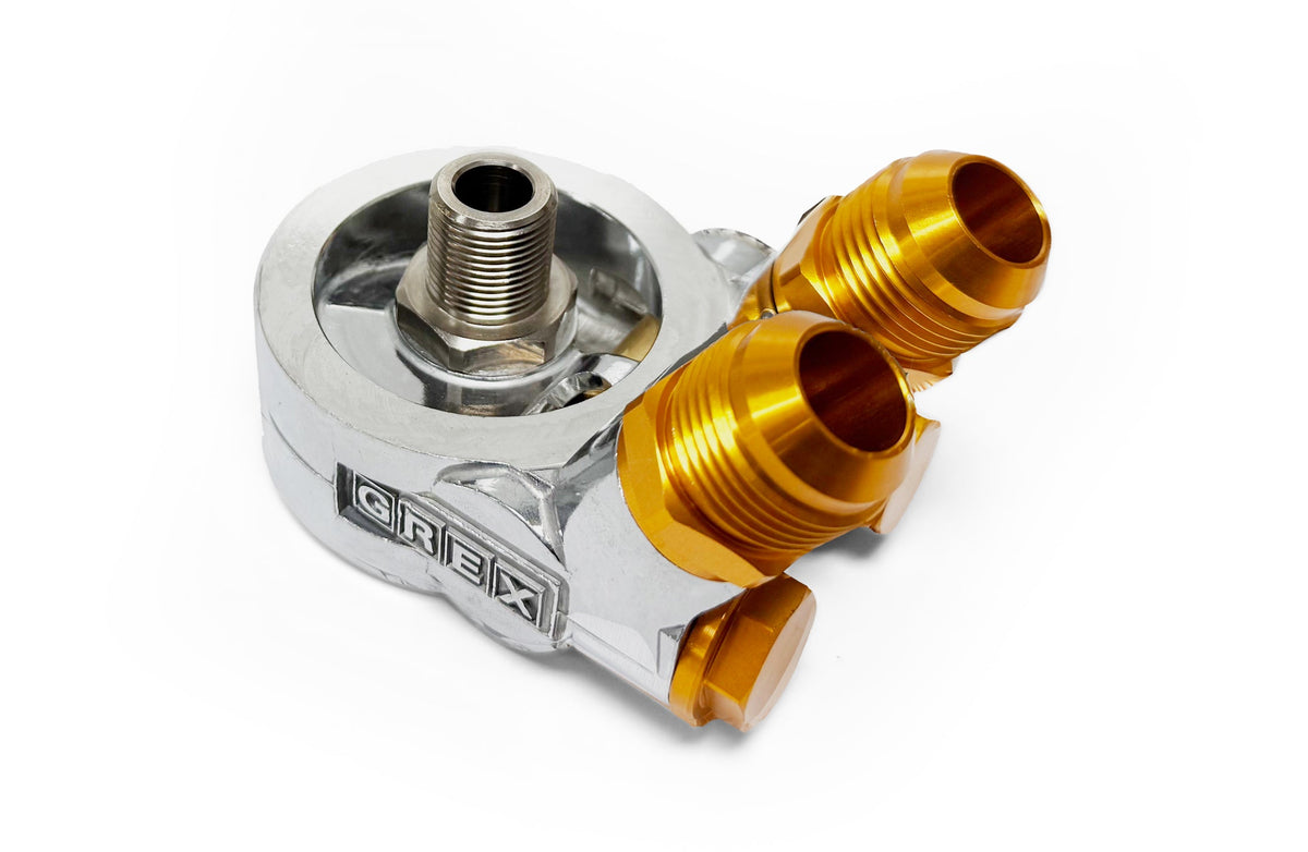 GReddy - 12AN Type-e Oil Cooler Block, Eng: 3/4-16UNF, Filter: 3/4-16UNF - 12401124