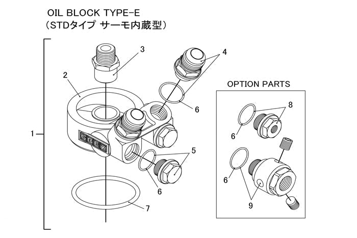 GReddy - Replacement Parts for GReddy Oil Cooler Block Adapter(s) Type E / B / F / I / G - 12401149