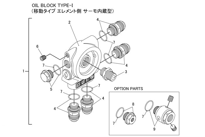 GReddy - Replacement Parts for GReddy Oil Cooler Block Adapter(s) Type E / B / F / I / G - 12401102