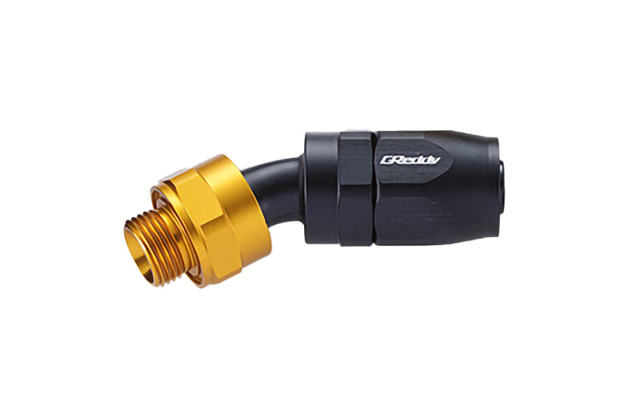 GReddy - GReddy low-profile proprietary M18 x P1.5 O-ring direct -10 male Swivel Hose End(s) - Black / Gold anodized - 12402155