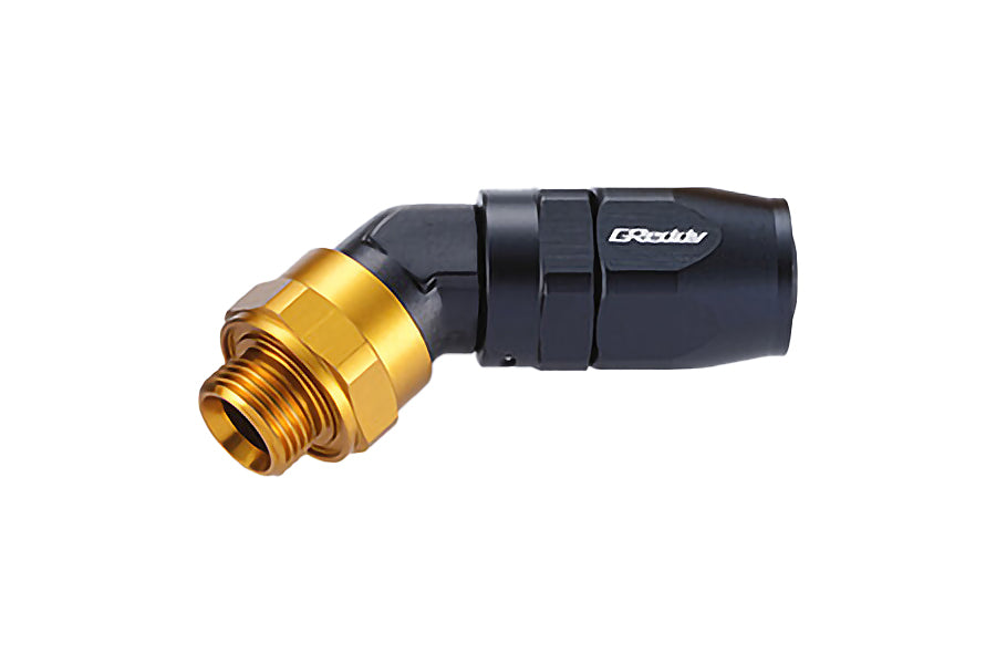 GReddy - GReddy low-profile proprietary M18 x P1.5 O-ring direct -10 male Swivel Hose End(s) - Black / Gold anodized - 12402155