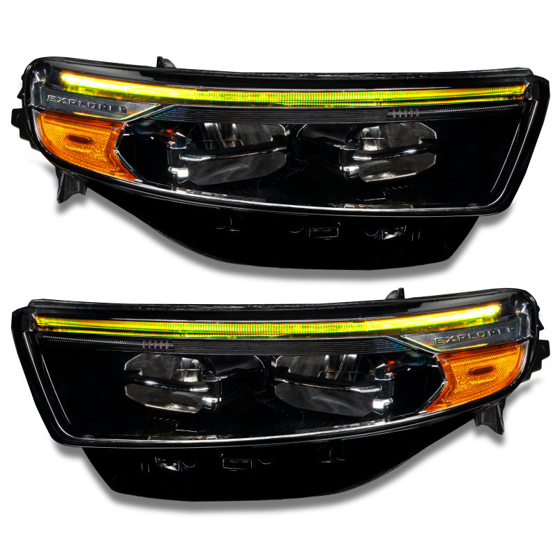 Oracle 20-22 Ford Explorer Dynamic RGB Headlight DRL Upgrade Kit - ColorSHIFT - Dynamic SEE WARRANTY - 1472-334