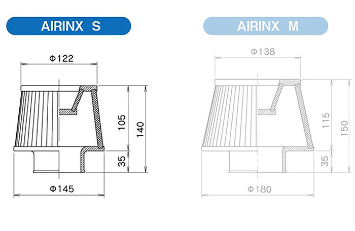 GReddy - GReddy Airinx S General Purpose Universal Air Filter (sm) - 12500601