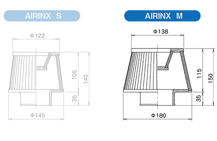 GReddy - GReddy Airinx M General Purpose Universal Air Filter (med) - 12500631