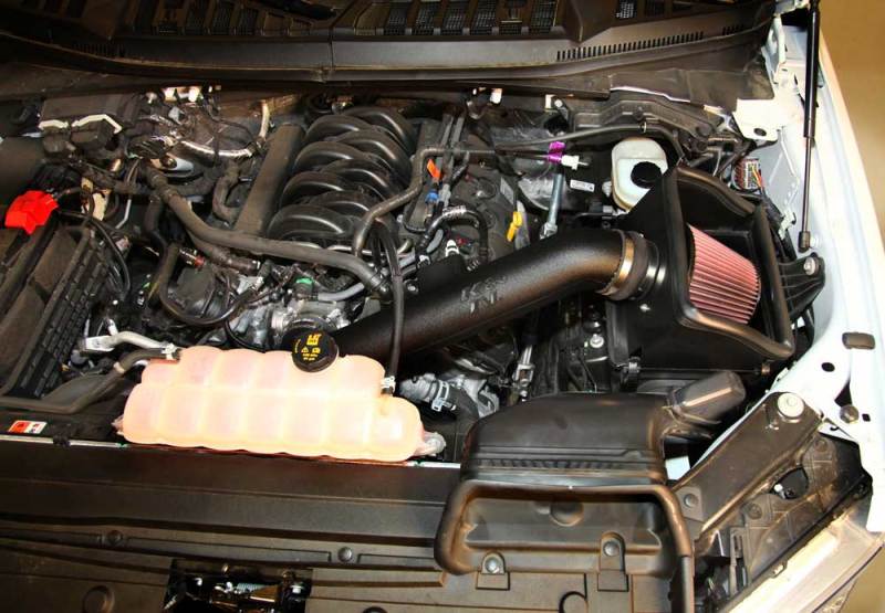 K&N 2015 Ford F-150 5.0L V8 Performance Intake Kit - 57-2591 for 2015-2017 Ford F 150 - detail view
