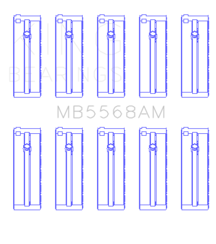 King Honda D16A/Y/Z H22A4 F23A (Size +0.25mm) Crankshaft Main Bearing Set - MB5568AM0.25