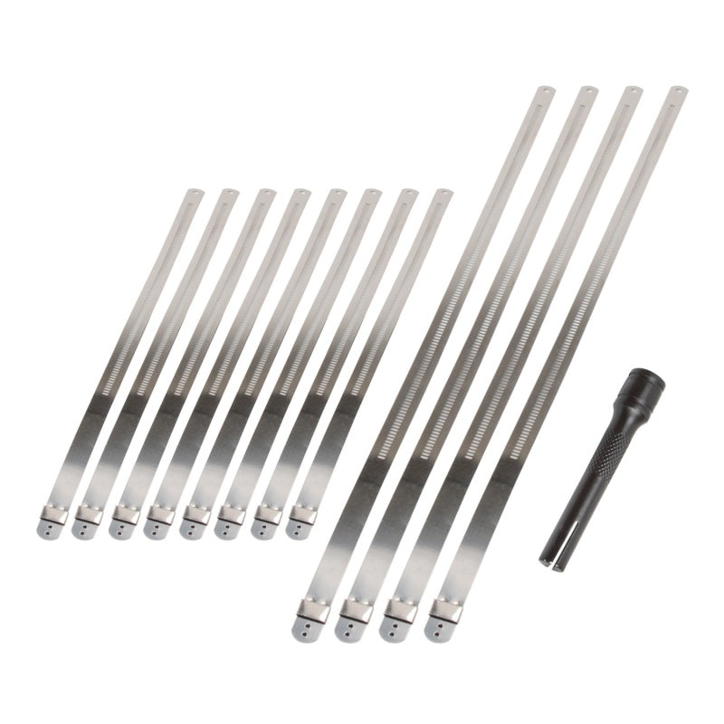 DEI Stainless Steel Positive Locking Tie &amp; Tool Kit - 8in (8 Pack) &amp; 14in (4 Pack) - 10219